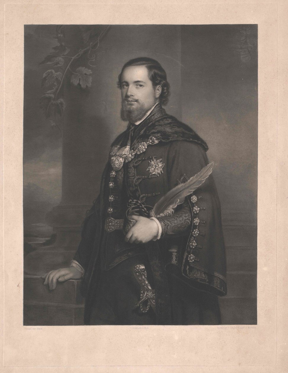 di un signore sollevato circa 1850. (uomini) da Unknown artist