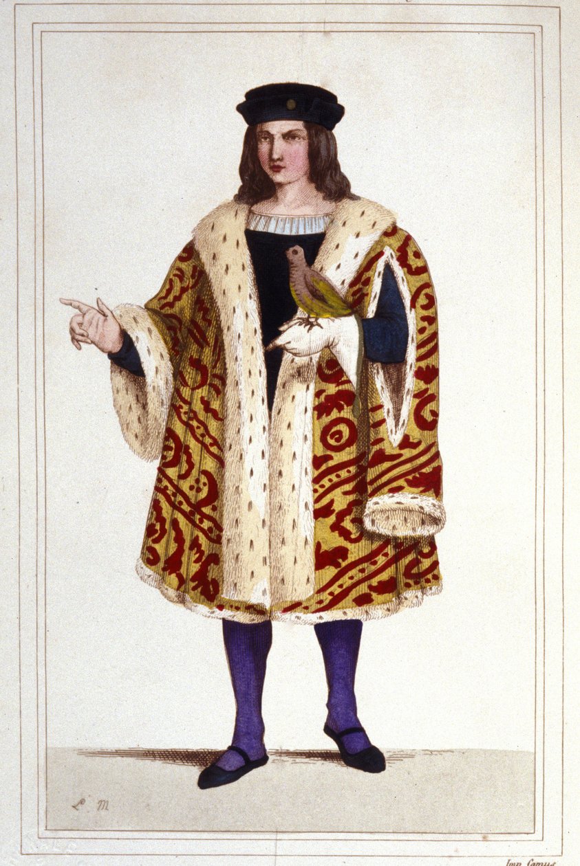 Ritratto di Guillaume de Montmorency (ca. 1453 - 1531) incisione del 1830 da Unknown artist