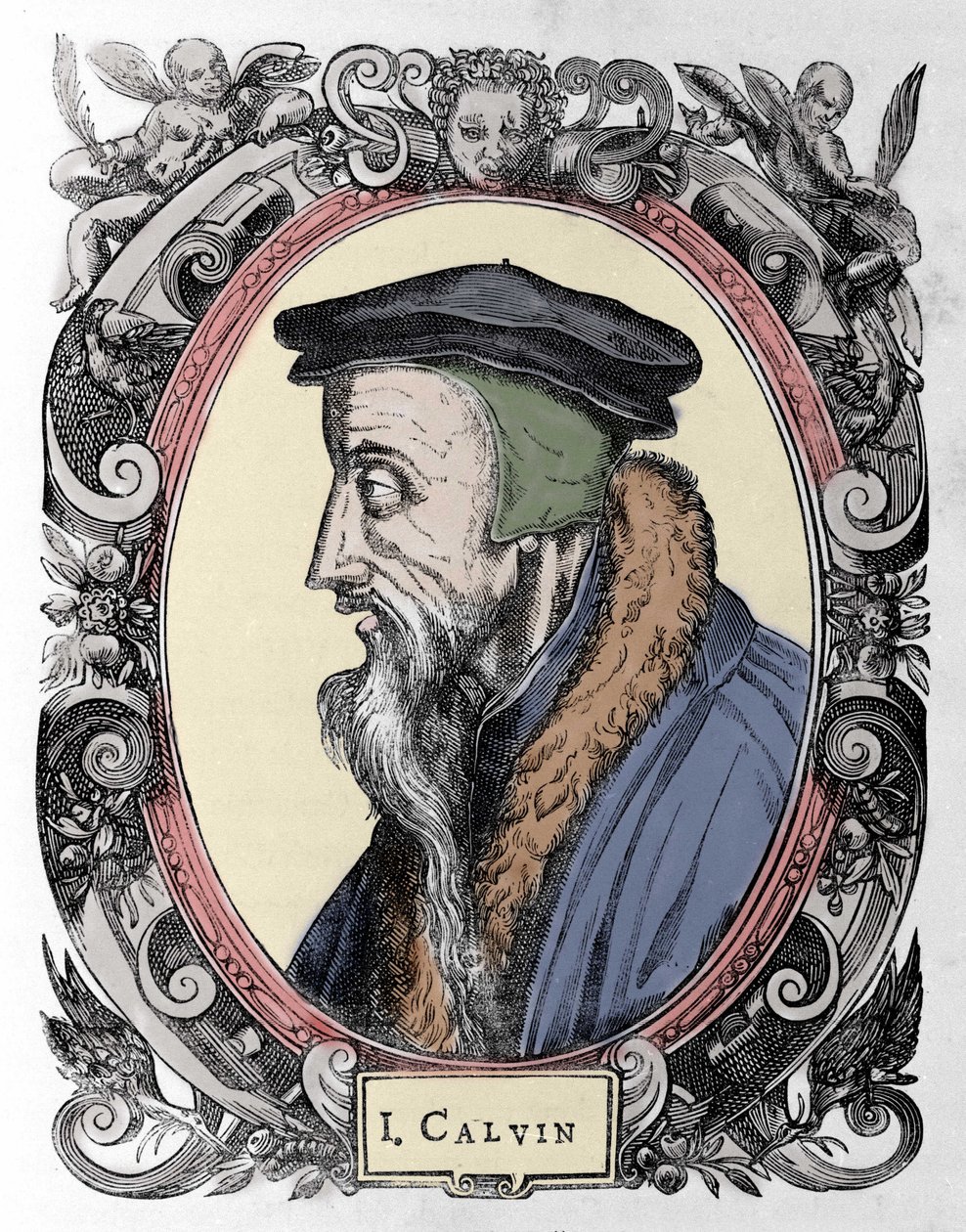 Ritratto di Jean Calvin (1509-1564), riformatore religioso e scrittore francese. da Unknown artist
