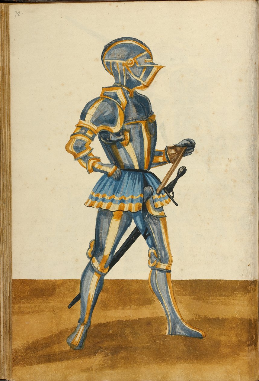 Un uomo in armatura da Unknown artist/maker