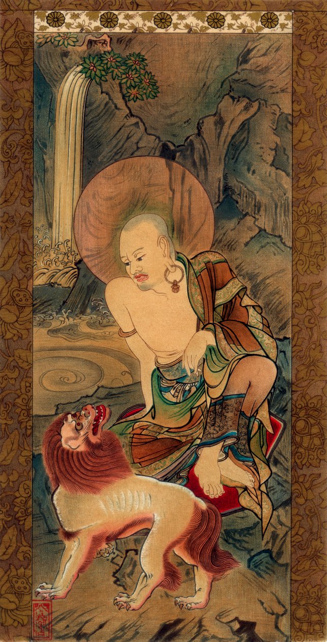 Arhat, giapponese, tardo periodo Kamakura, XIV secolo da Unknown follower of Ryozen