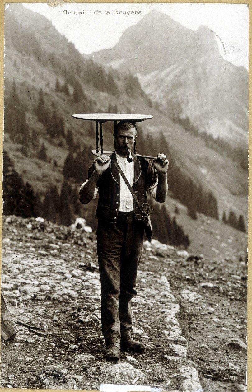 Armailli de la Gruyère - cartolina, fine XIX secolo da Unknown photographer