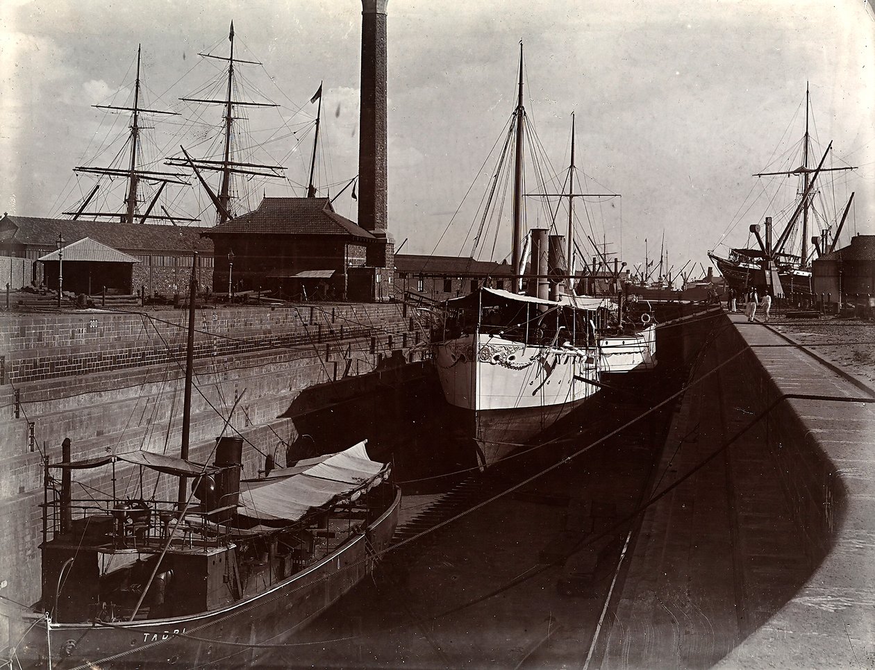 Cantiere navale di Bombay, India da Unknown photographer