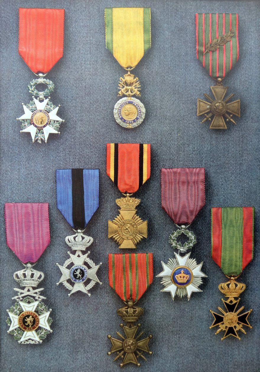 Medaglie militari francesi e belghe da Unknown photographer