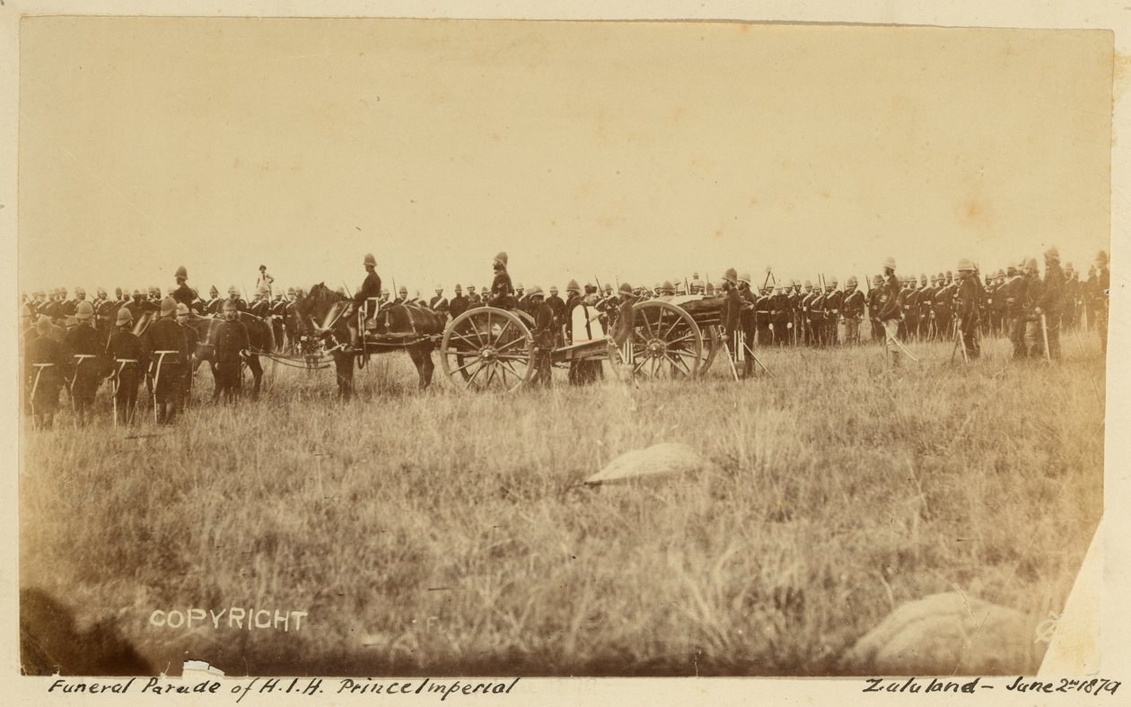 Parata funebre di S.A.I. Principe Imperiale, Zululand, 2 giugno 1879 da Unknown photographer