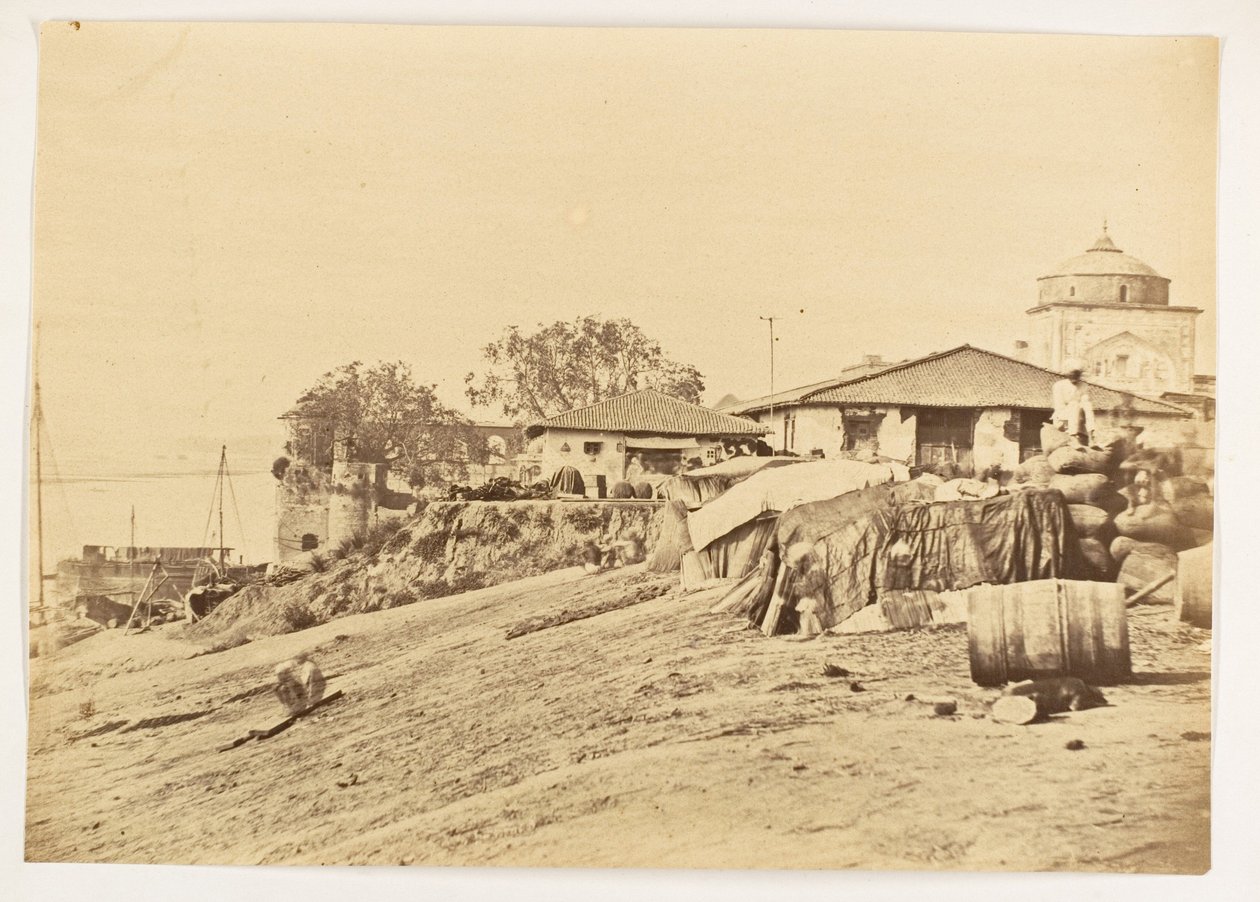 Ghat del Forte di Allahabad, India, 1858-61 circa (foto) da Unknown photographer