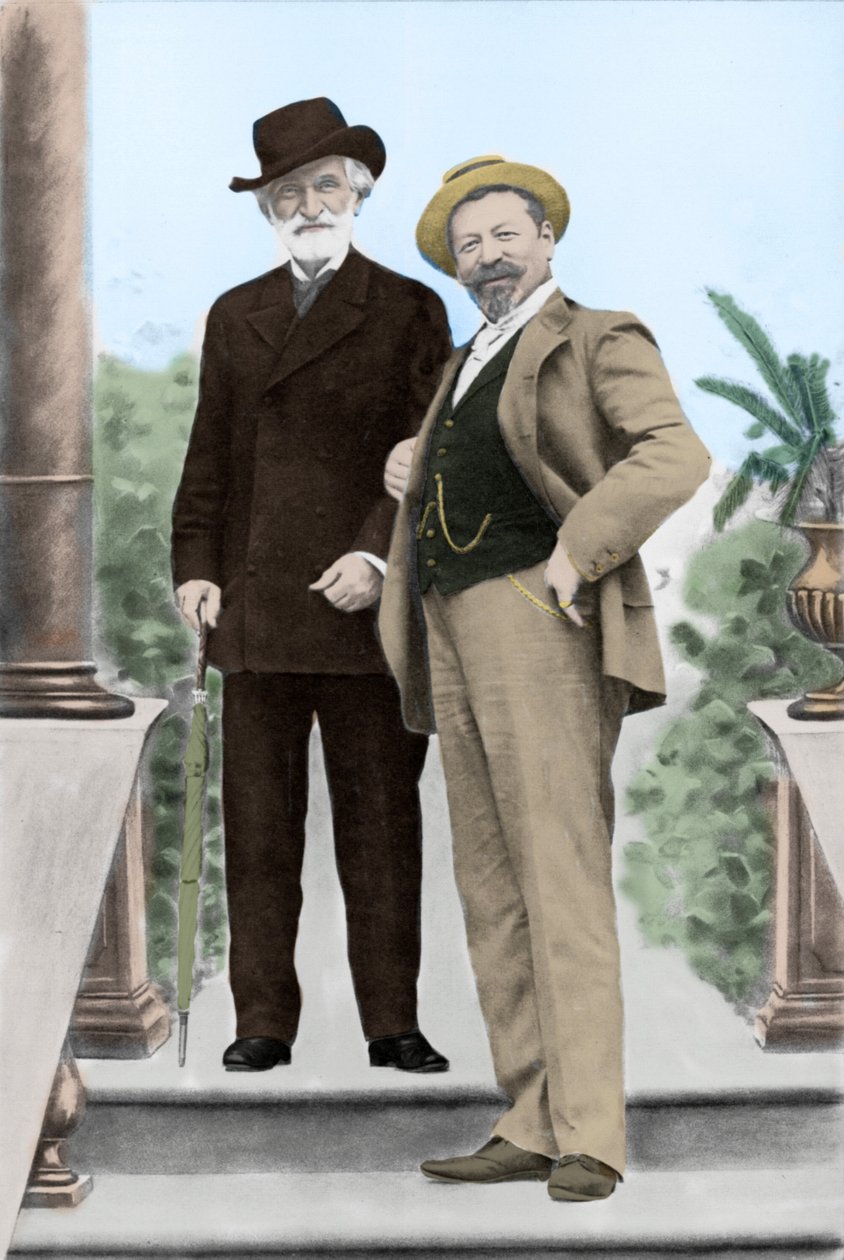 Giuseppe Verdi, compositore italiano, e il tenore Francesco Tamagno a Montecatini alla fine del XIX secolo da Unknown photographer