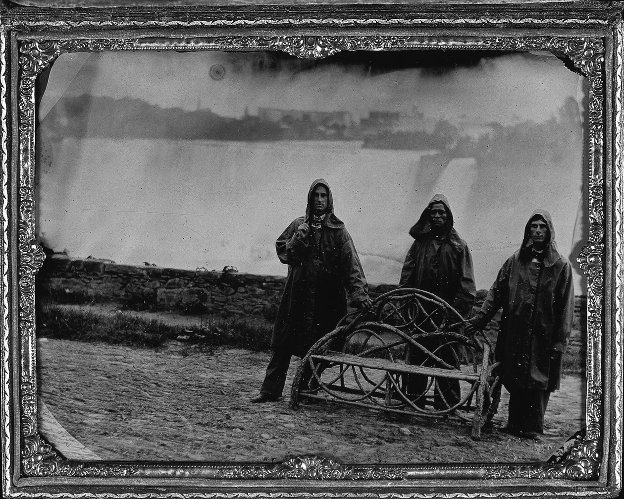 Ritratto di gruppo alle Cascate del Niagara, c.1855 da Unknown photographer