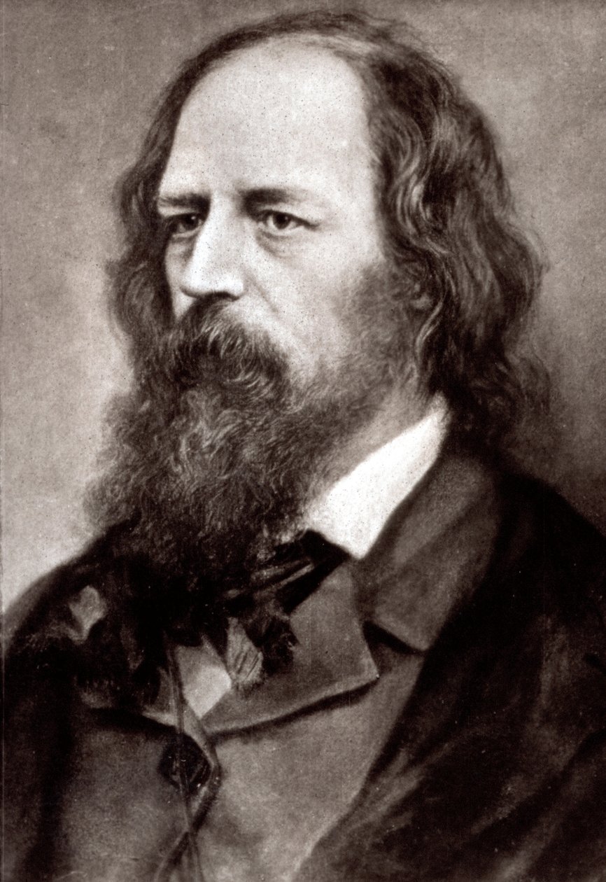 Ritratto a mezzo busto del famoso poeta inglese Alfred Tennyson da Unknown photographer