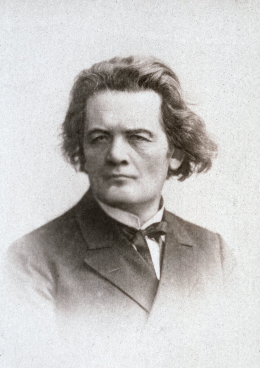 Ritratto a mezzo busto del famoso pianista e compositore russo Anton Grigorevic Rubinstein da Unknown photographer
