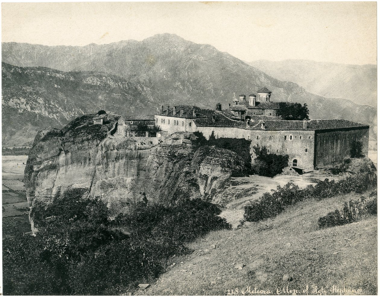 Sacro Monastero di Santo Stefano (Agios Stefanos), Meteora, Trikala, Grecia, ca 1890 da Unknown photographer
