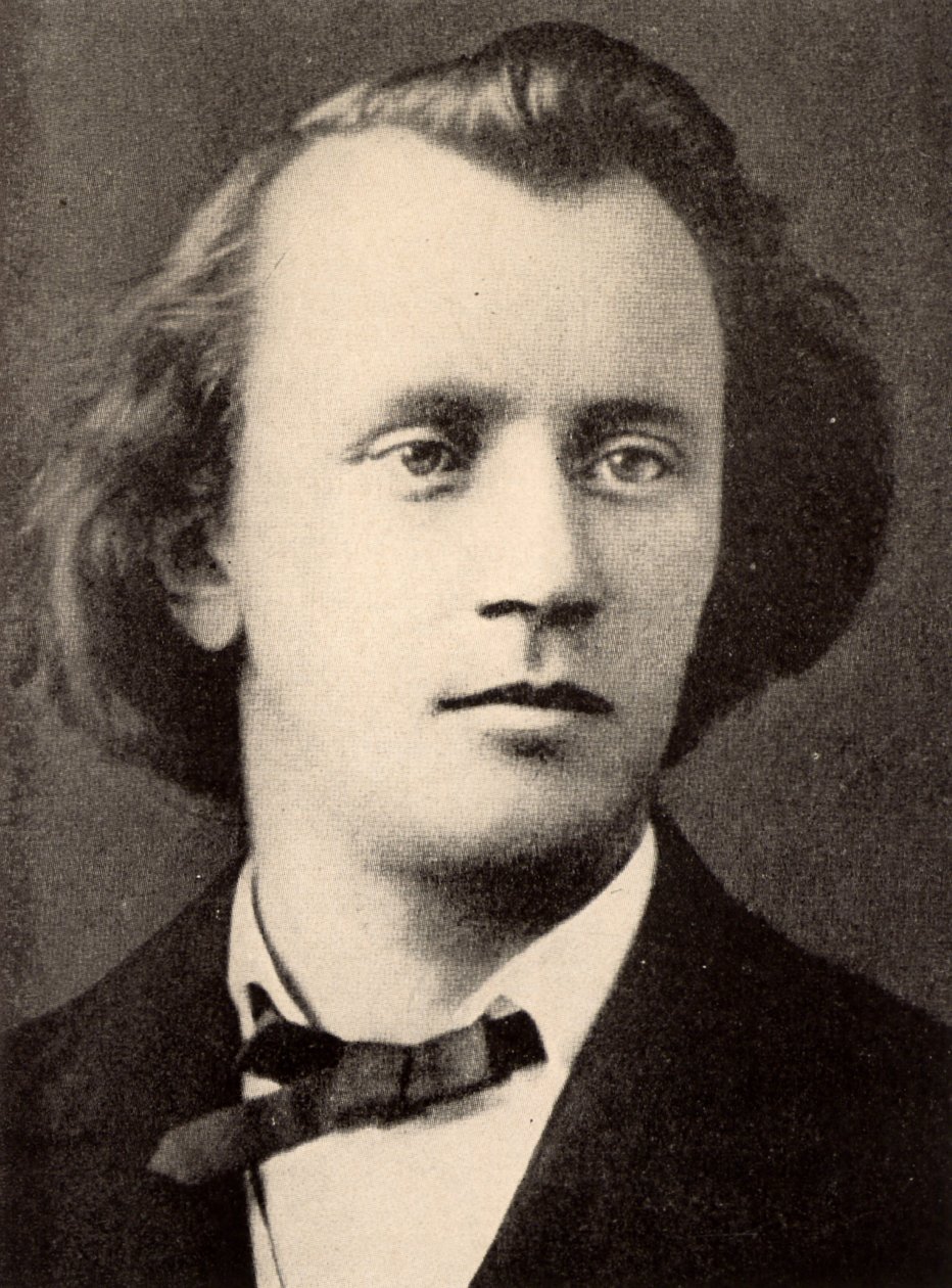 Johannes Brahms (1833-1897) compositore tedesco, mezzatinta del 1866 da Unknown photographer