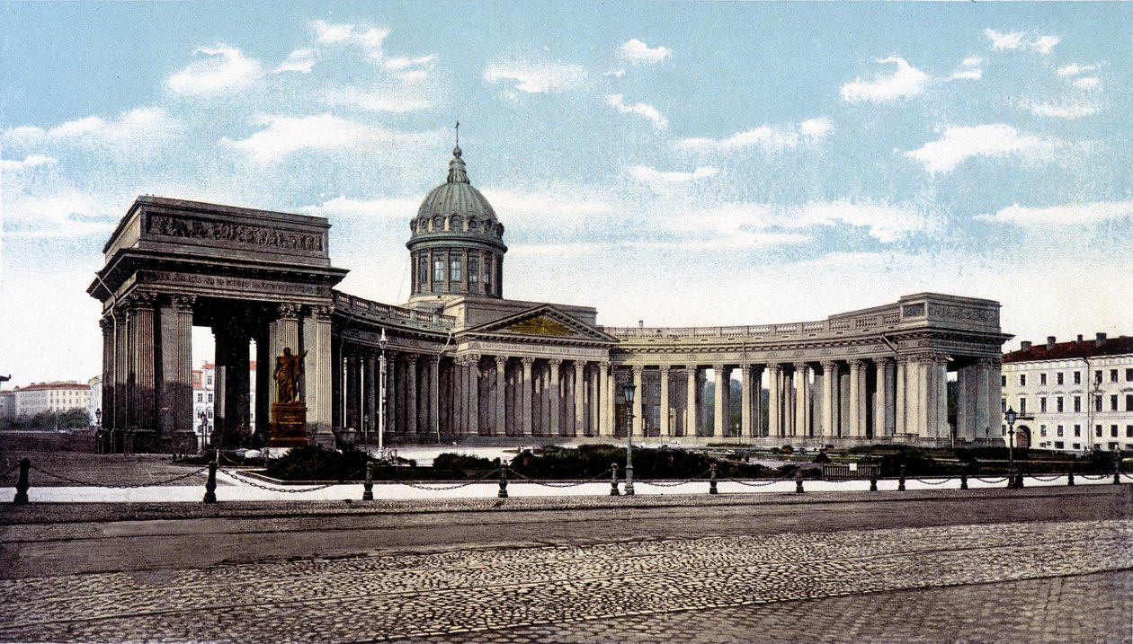 Cattedrale di Kazan a San Pietroburgo. Fotografia della fine del XIX secolo. da Unknown photographer