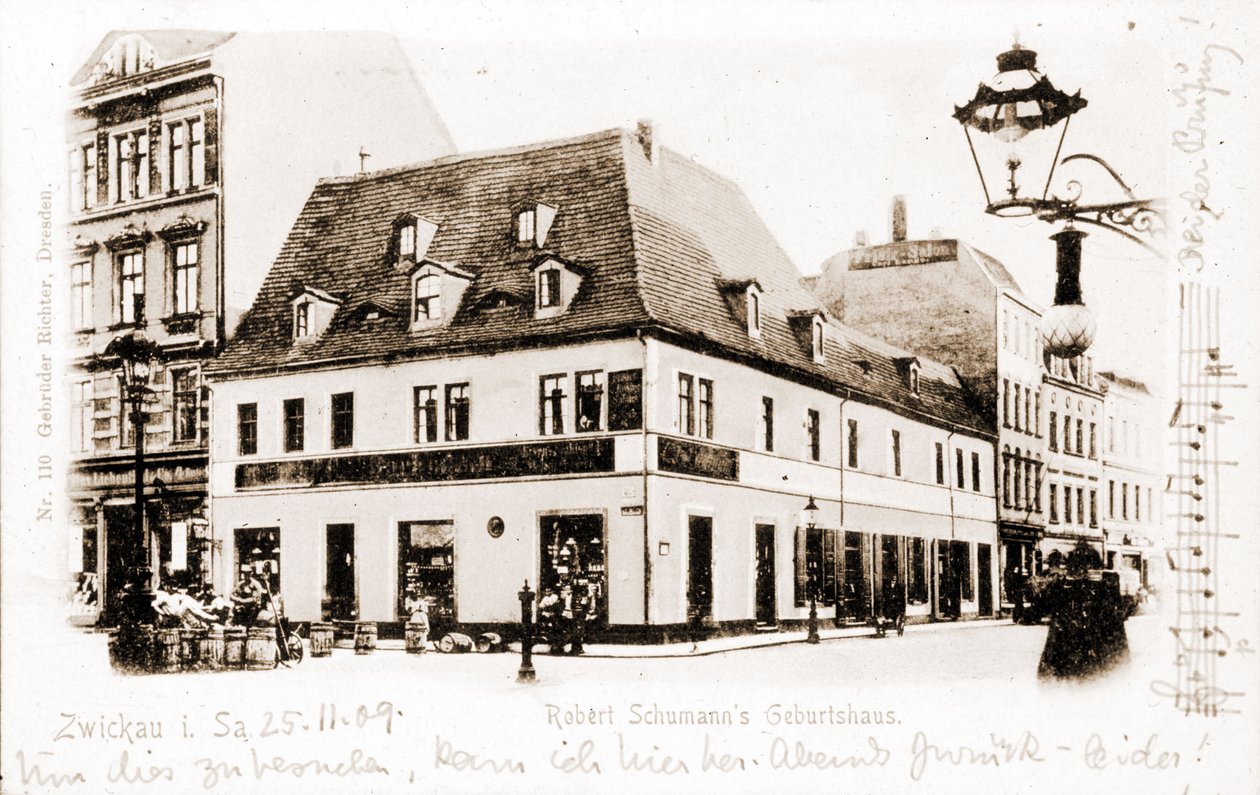 Casa di Robert Schumann a Zwickau in Germania da Unknown photographer