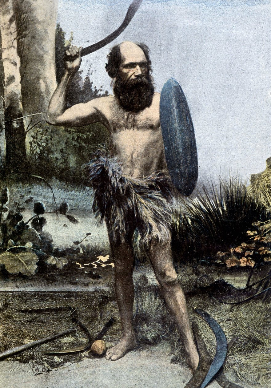Arma nativa australiana di un boomerang da Unknown photographer