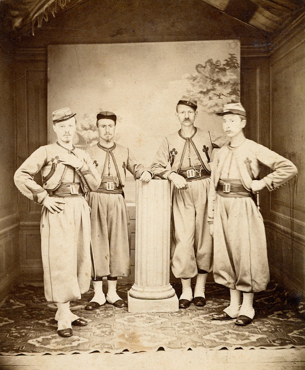 Zouaves pontifici - 1865 da Unknown photographer
