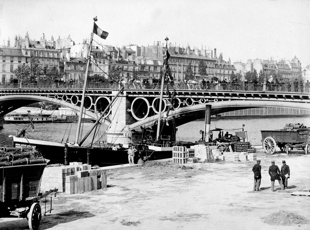 Parigi: Il ponte del Carrousel e i moli da Unknown photographer