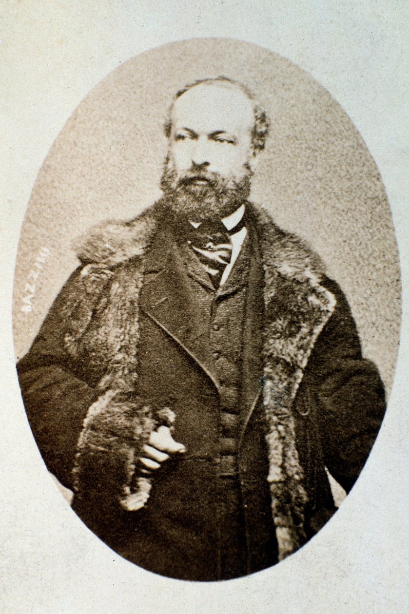 Ritratto di Antonio Bazzini, compositore e violinista italiano (foto b/n) da Unknown photographer