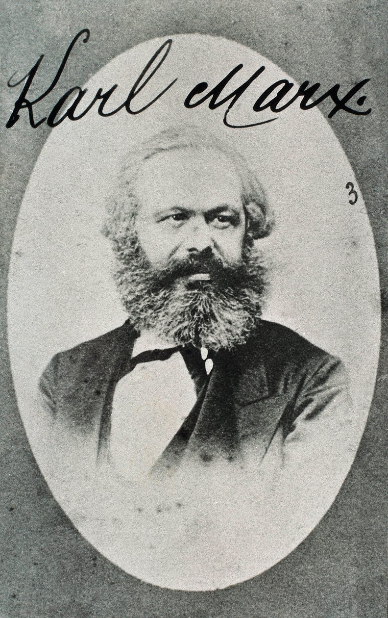 Ritratto del filosofo ed economista tedesco Karl Marx (1818-1883) da Unknown photographer