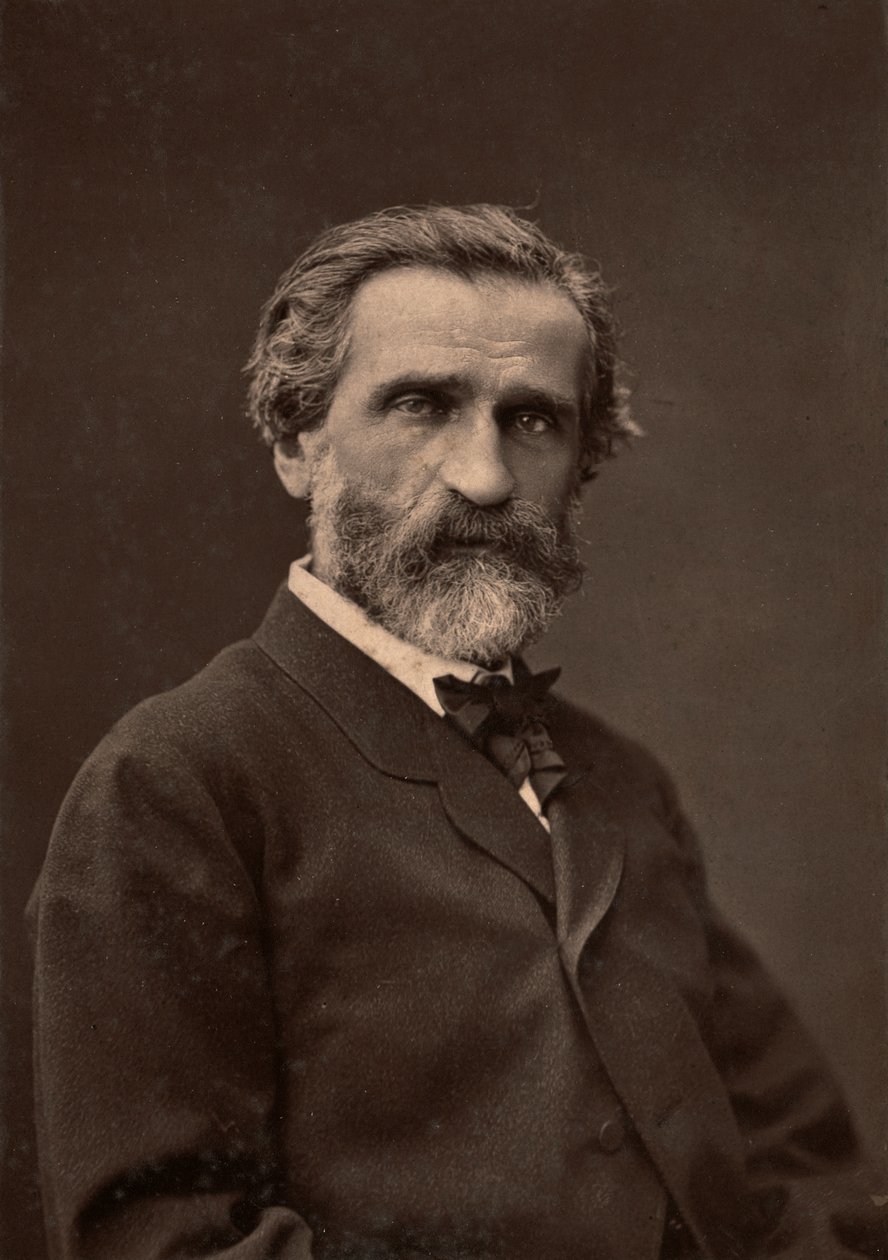 Ritratto di Giuseppe Verdi, famoso compositore da Unknown photographer
