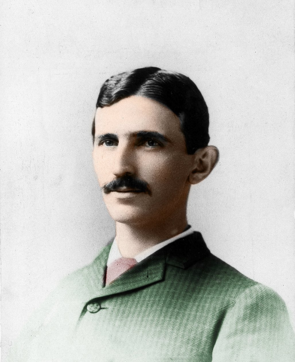 Ritratto di Nikola (Nikolaj) Tesla (1857-1943). Ingegnere elettrico e fisico croato naturalizzato americano da Unknown photographer