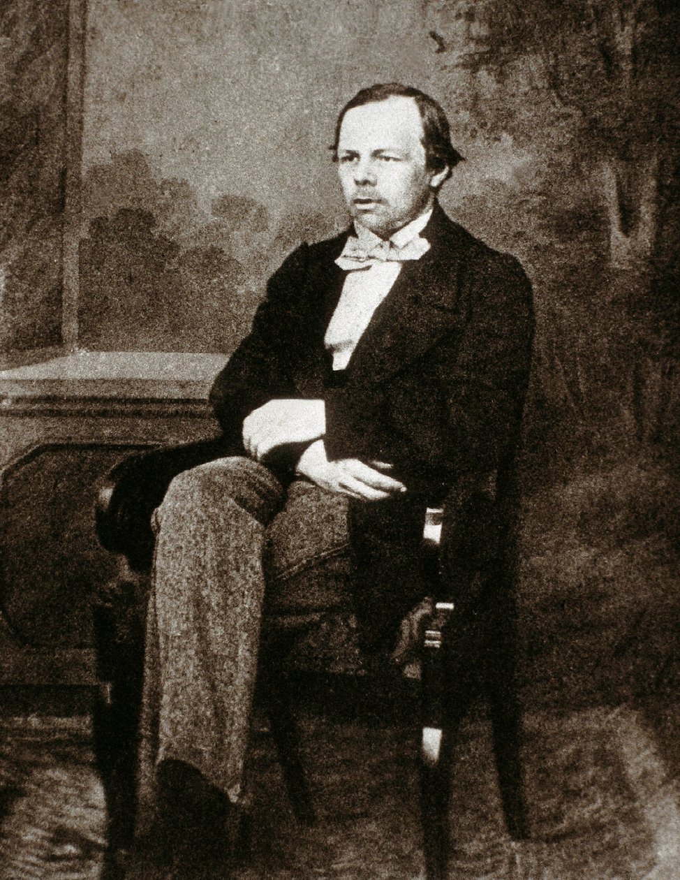 Ritratto dello scrittore russo Fedor Dostoevskij (1821-1881). Fotografia del XIX secolo da Unknown photographer