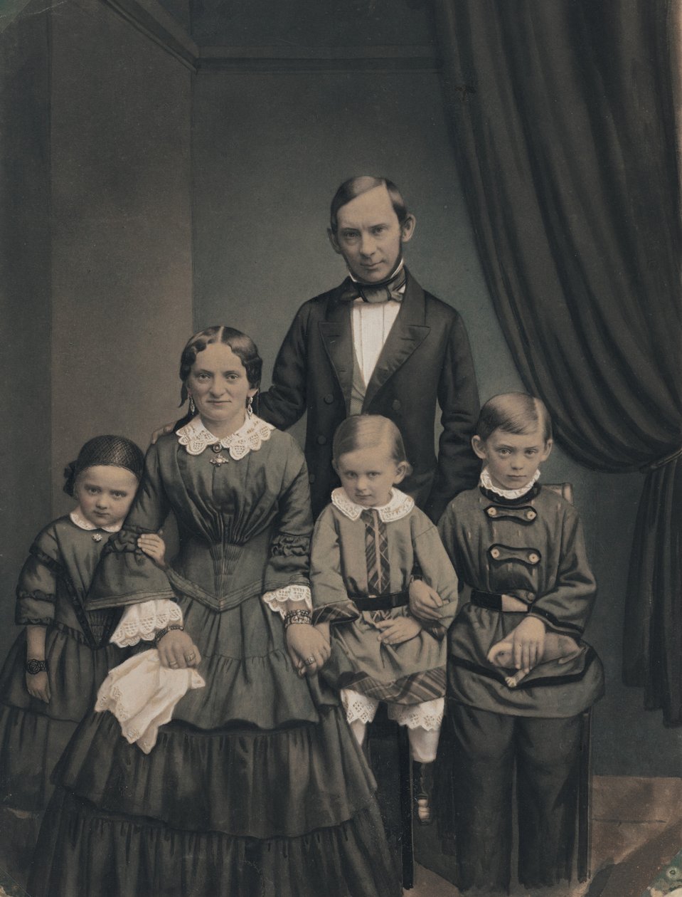 Ritratto di famiglia, anni 1850 (foto) da Unknown photographer