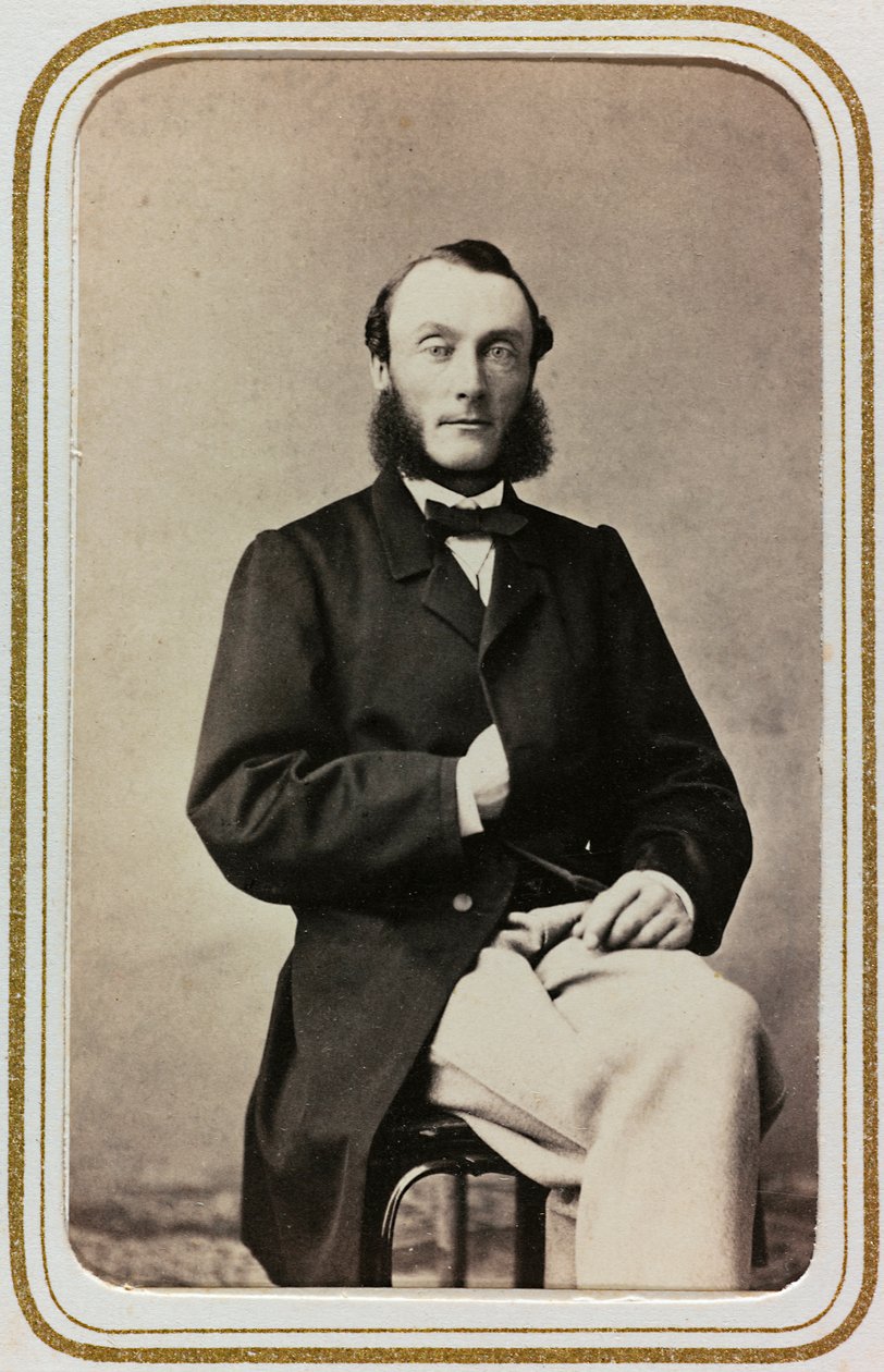 Ritratto di un uomo, carte de visite; il supporto contiene l