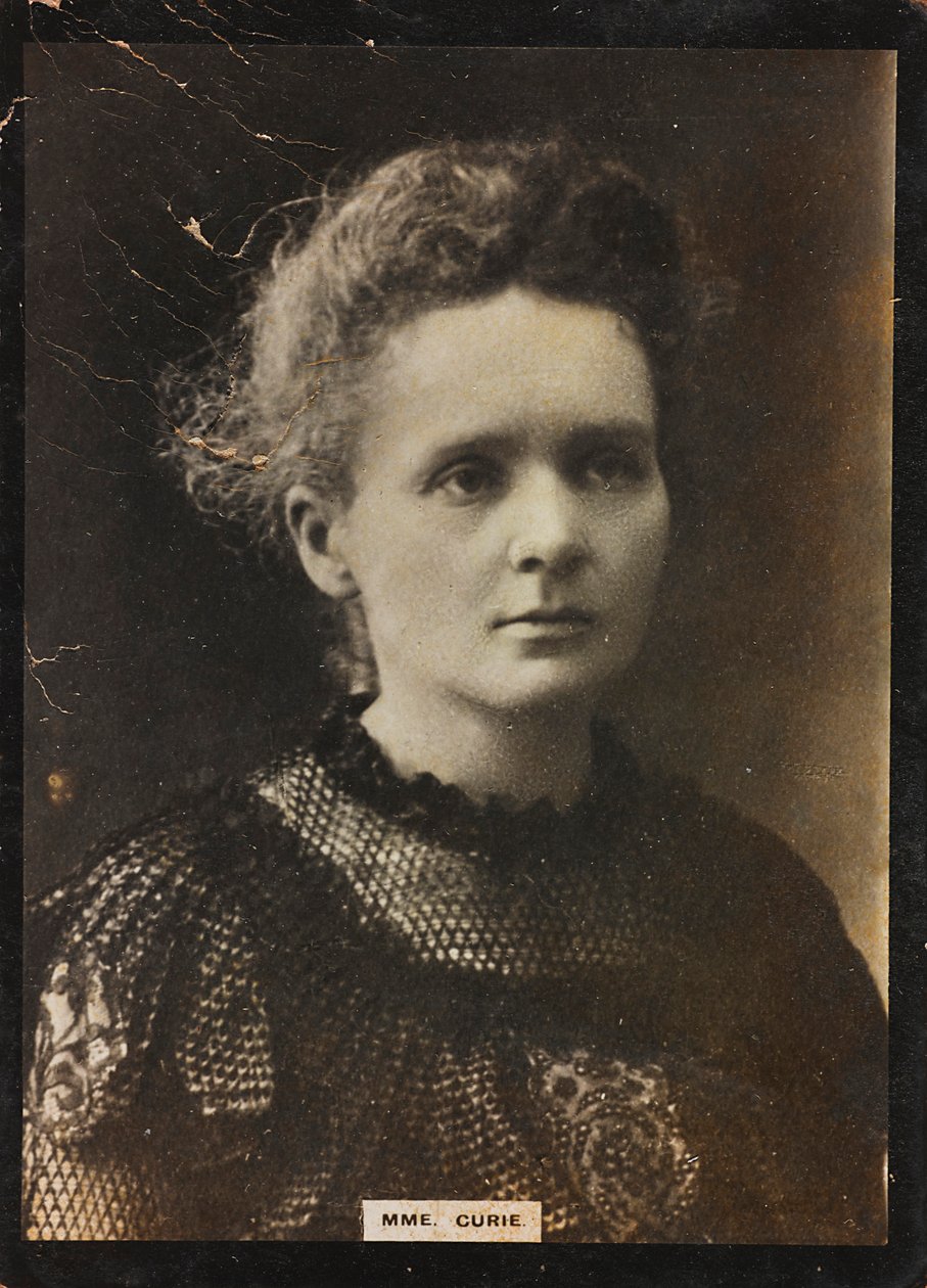 Ritratto della chimica e fisica Marie Skłodowska-Curie (1867-1934), moglie di Pierre Curie, Premio Nobel per la Fisica nel 1903 con suo marito e per la Chimica nel 1911 da Unknown photographer