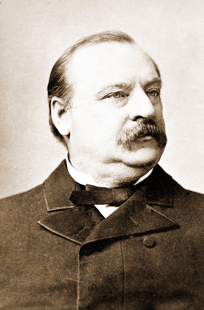Stephen Grover Cleveland (1837-1908), Presidente degli Stati Uniti. da Unknown photographer