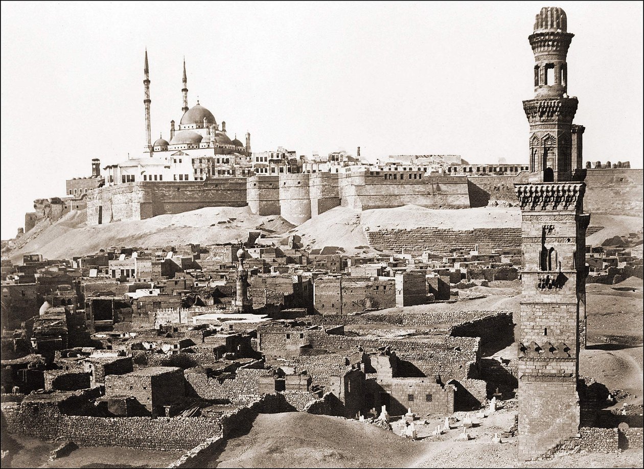 Veduta del Cairo, fotografia intorno al 1870 da Unknown photographer