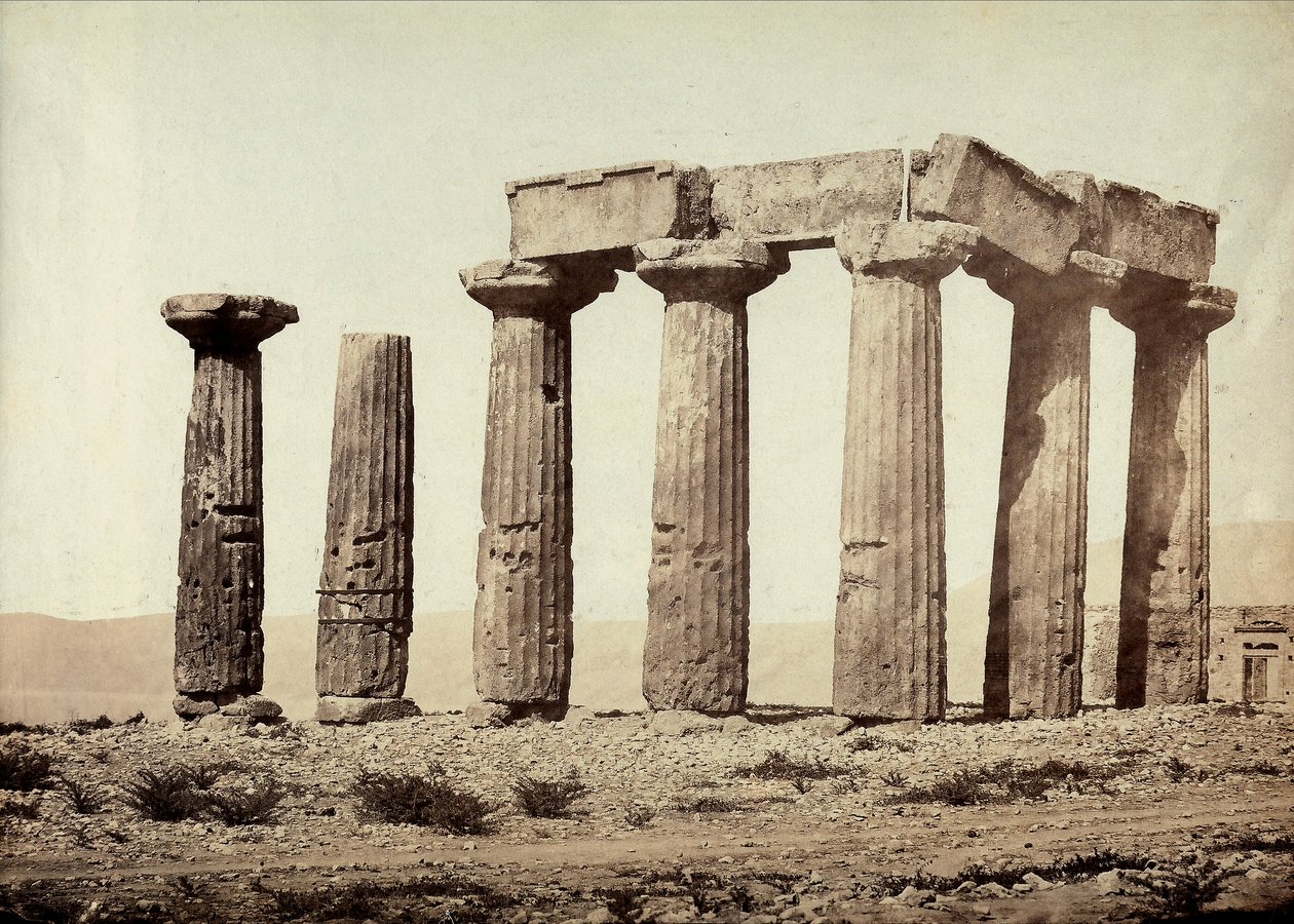 Veduta delle rovine di un tempio greco da Unknown photographer
