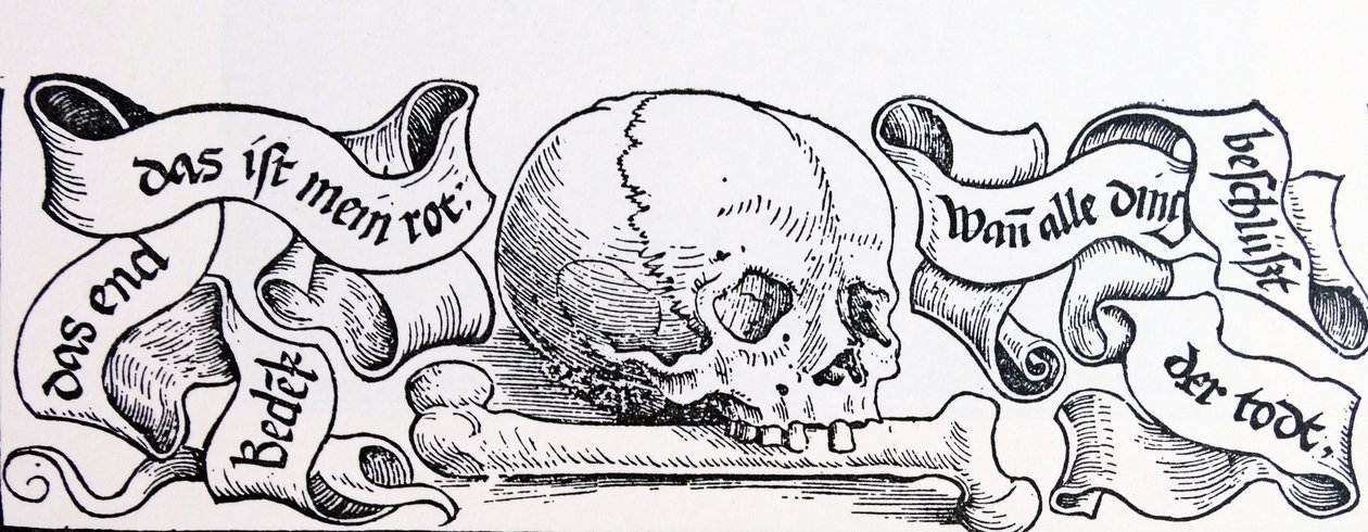 Amore Venale, xilografia che raffigura la morte, ca.1511 da Urs Graf
