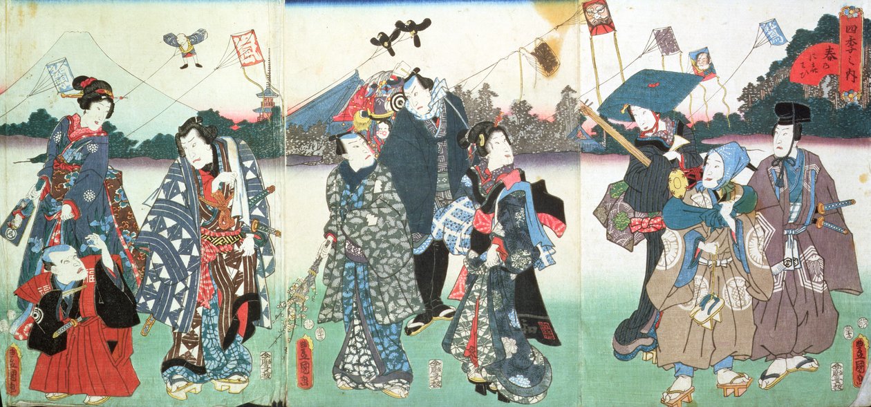 Festival di Capodanno da Utagawa Kunisada