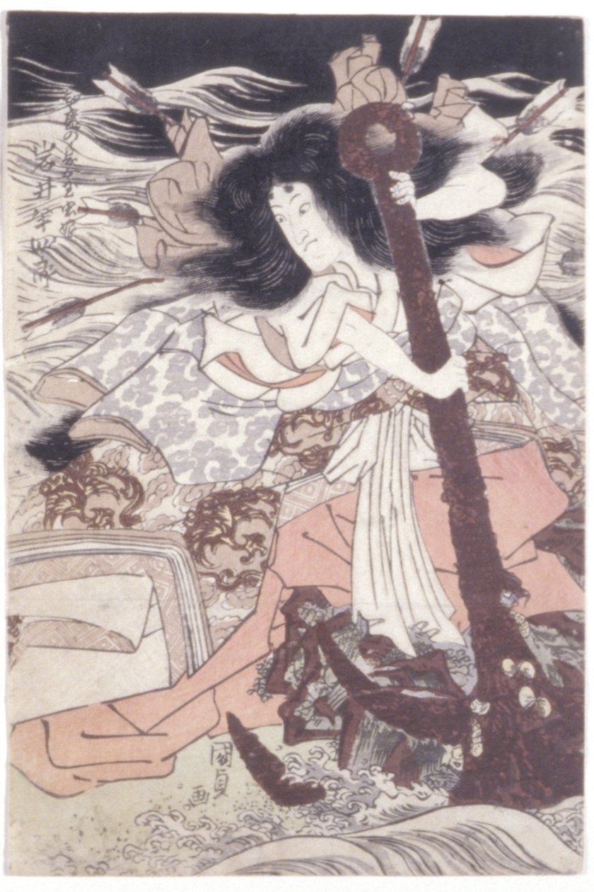Iwai Hanshiro V come il fantasma della figlia di Taira no Tomomori, Tamamushi da Utagawa (1786 1865) Kunisada