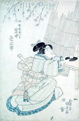 Iwai Kumesaturo come Date Otsura, una ragazza della casa da tè da Utagawa Kunisada