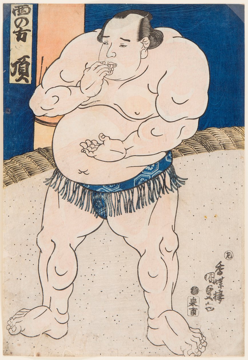 Ritratto del lottatore di sumo Itadaki da Utagawa Kunisada