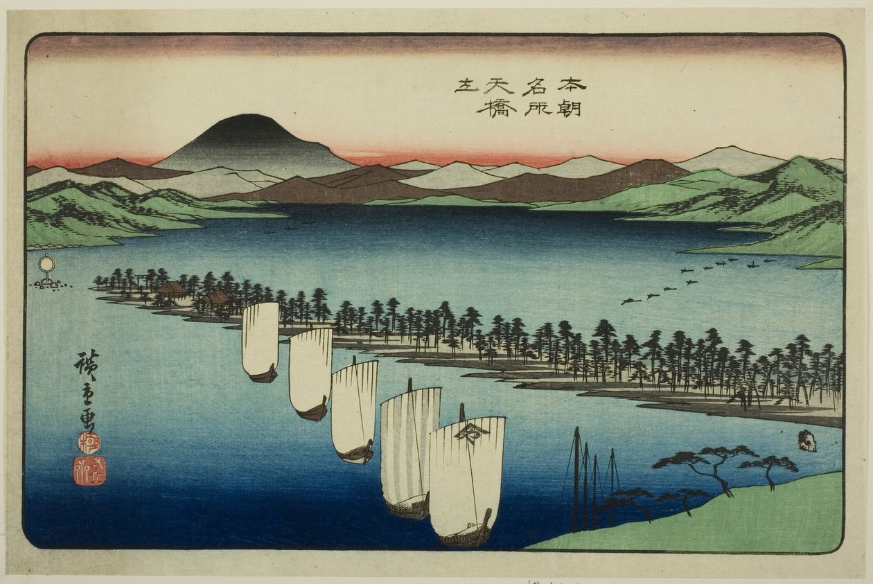 Amanohashidate, dalla serie "Luoghi Famosi del Giappone (Honcho meisho)" da Utagawa Hiroshige