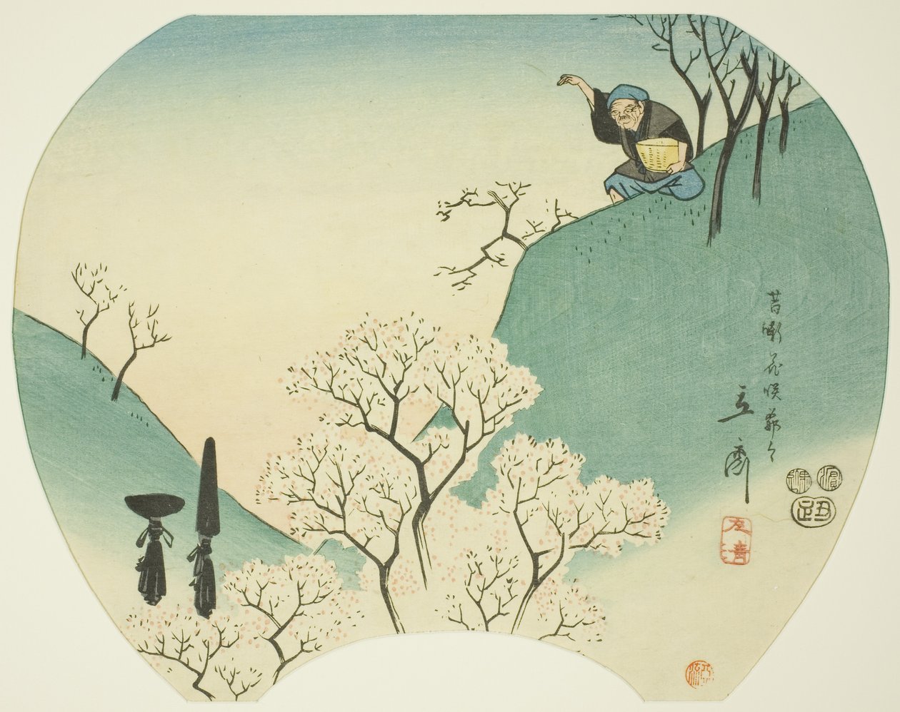 Antica storia del vecchio che fece fiorire gli alberi da Utagawa Hiroshige
