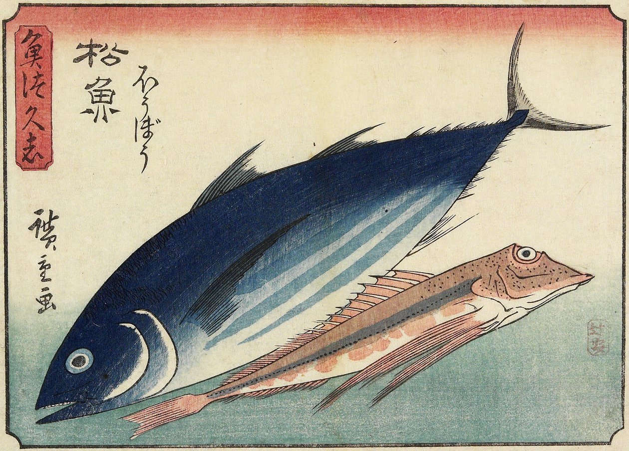 Bonito e gallinella, 1830-1844 da Utagawa Hiroshige