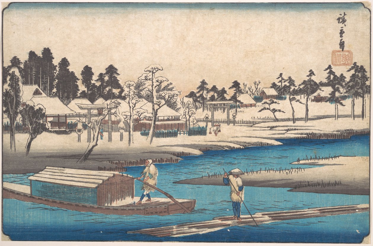 Cielo sereno dopo la nevicata a Massaki da Utagawa Hiroshige