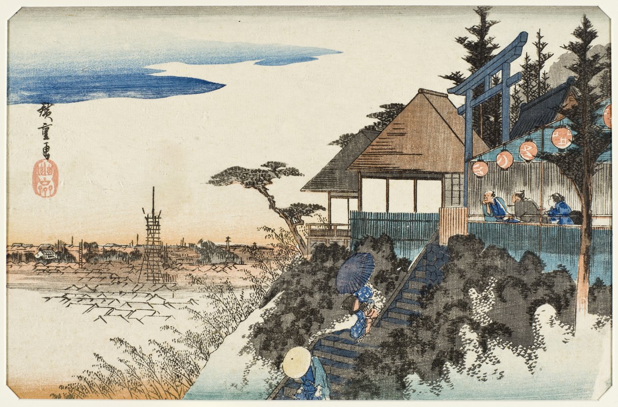 Versante orientale presso il Santuario di Kanda Myōjin da Utagawa Hiroshige