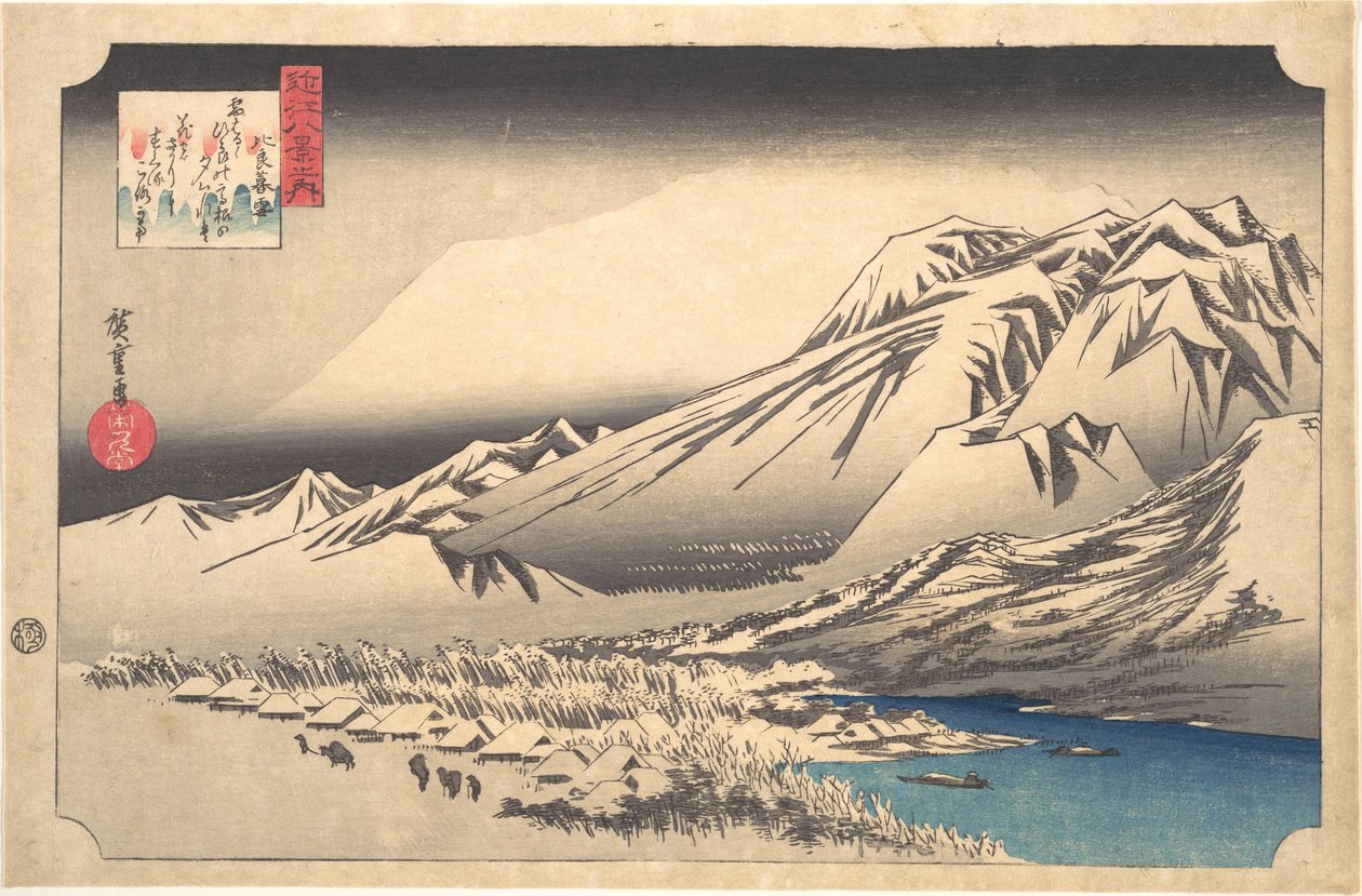Neve serale sul Monte Hira da Utagawa Hiroshige