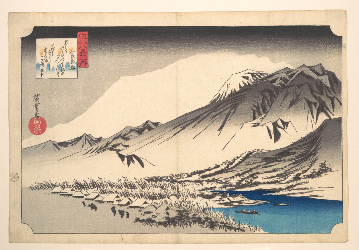 Neve serale sul monte Hira da Utagawa Hiroshige