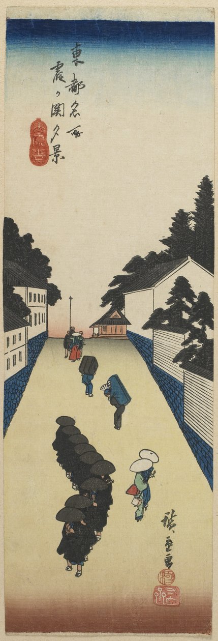 Veduta serale di Kasumigaseki, 1830-1844 da Utagawa Hiroshige