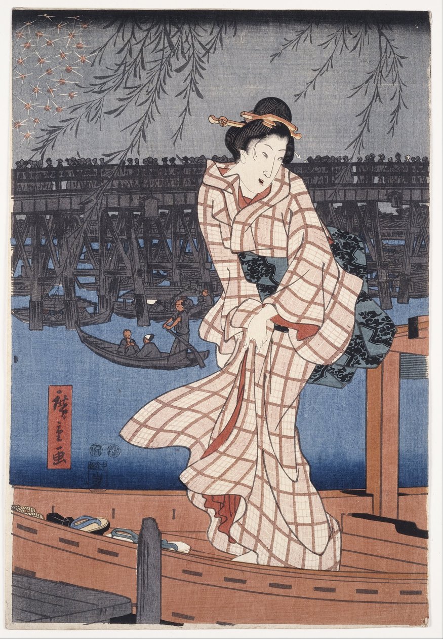 Serata sul fiume Sumida da Utagawa Hiroshige