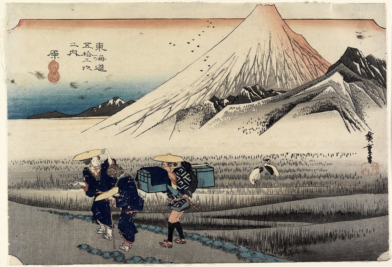 Fuji al mattino, Hara, c. 1833 da Utagawa Hiroshige