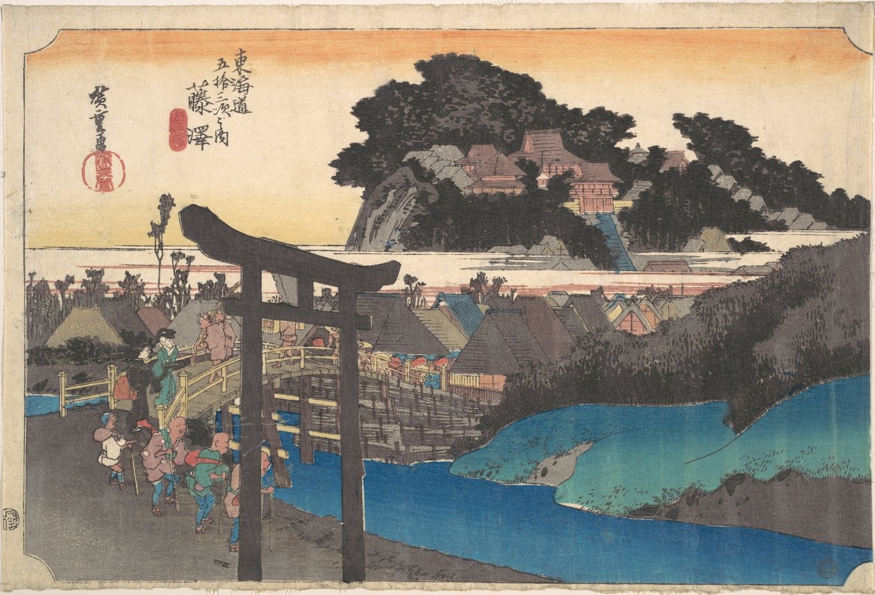 Fujiwara; Yugyoji da Utagawa Hiroshige