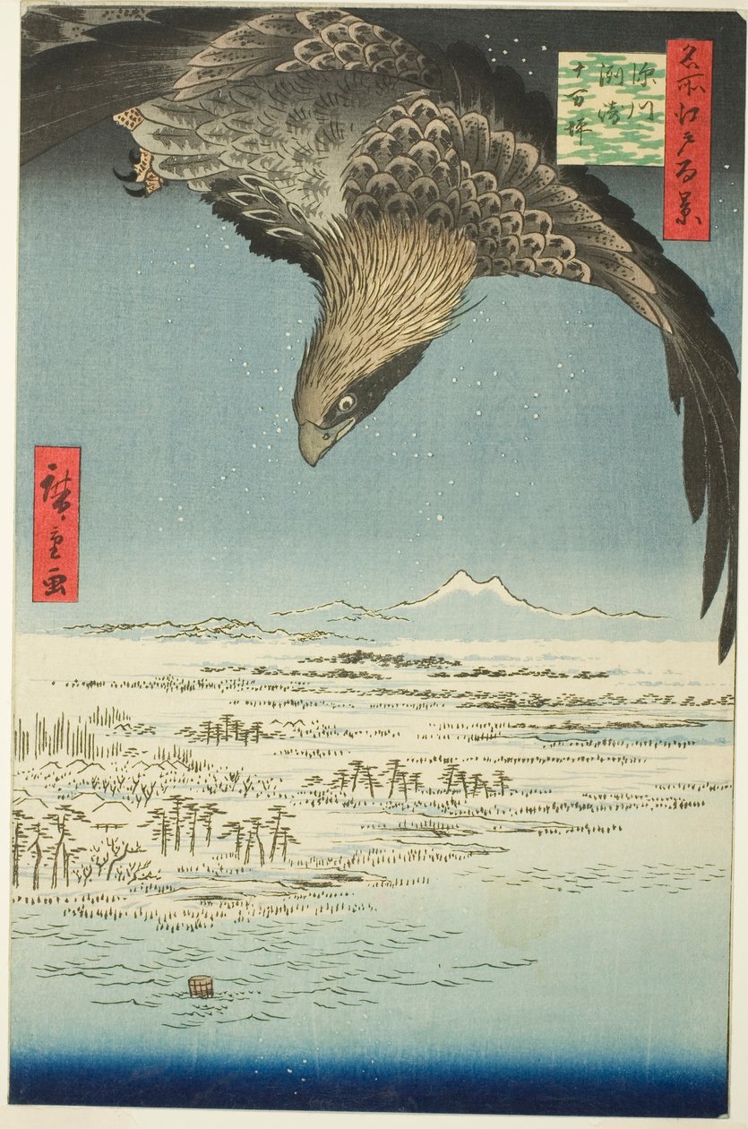 Fukagawa Susaki e Jumantsubo, dalla serie "Cento famosi vedute di Edo" da Utagawa Hiroshige