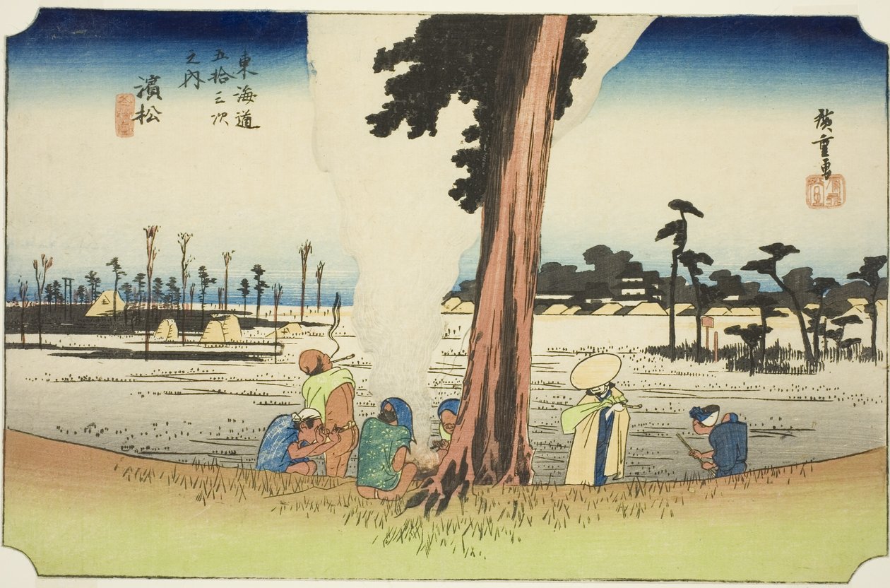 Hamamatsu: Scena invernale, dalla serie "Le cinquantatré stazioni del Tokaido" da Utagawa Hiroshige